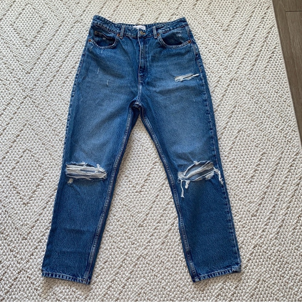 Zara blue mom jean sz10